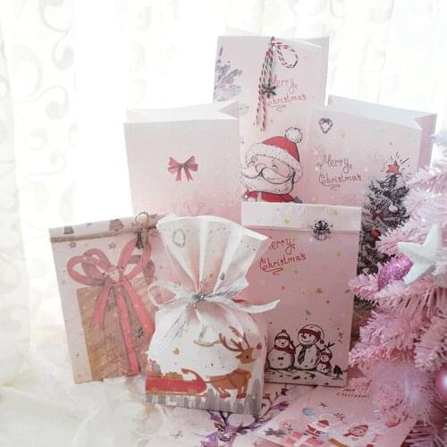 Retro Paper Bag Candy Baking Christmas Decoration Kraft Paper Gift Bag Gift Packaging Gift Boxes