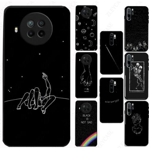 Love heart black space airplane Phone Cover For xiaomi Redmi Note8pro note7 8T 8A note9s mi A1 A2 9se 8se mi9T note10 6pro Case