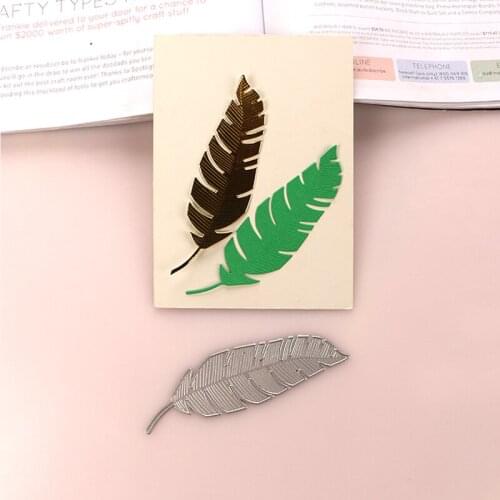 DUOFEN METAL CUTTING DIES textured plantain leaves stencil DIY Scrapbook Paper Album 2020 new