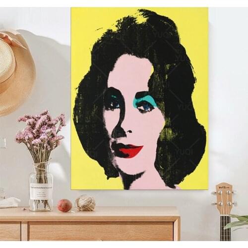 Andy Warhol《Elizabeth Taylor》Pop Art Canvas Oil Painting Art Poster Decorative Print Picture Wall Decor Home Decoration