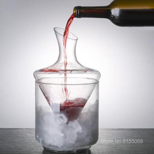 European Creativity Quick Breathing Ice Bucket Wine Decanter Set Home Bar Breathe Fast Red Wine Dispenser Cone Pot Whisky Bottle
