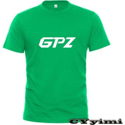 For KAWASAKI GPZ500S GPZ1100/ABS GPZ900R T Shirt Men New LOGO T-shirt 100% Cotton Summer Short Sleeve Round Neck Tees Male