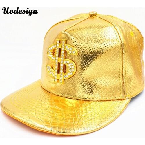 PU Leather Hip-hop Cap US Dollar Sign Hats Men Women Birthday Gift Hip Hop Hats