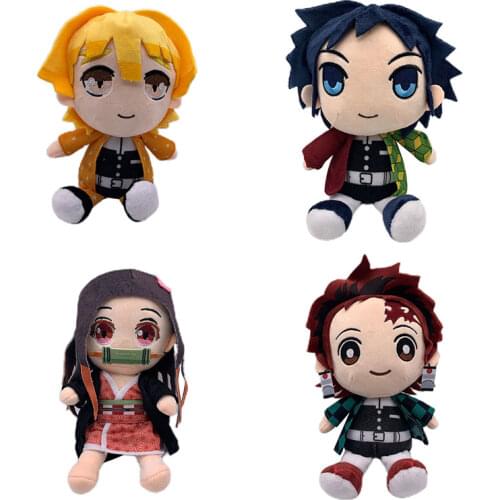 Tanjiro Tomioka Zenitsu Nezuko Anime Plush Toy Soft Doll Gifts Nezuko Tanjiro Zenitsu Garage Kit Gift For Kids