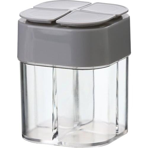 Kitchen Tools Plastic Spice Jars With Lid Salt And Pepper Shakers Set Seasoning Organizer Herbs Soy Sauce Storage Container