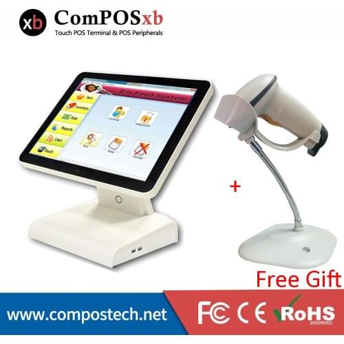 Hot-Selling Restaurant/Retail POS Windows All In One Touch Screen POS System Pos Terminal Price With Scanner