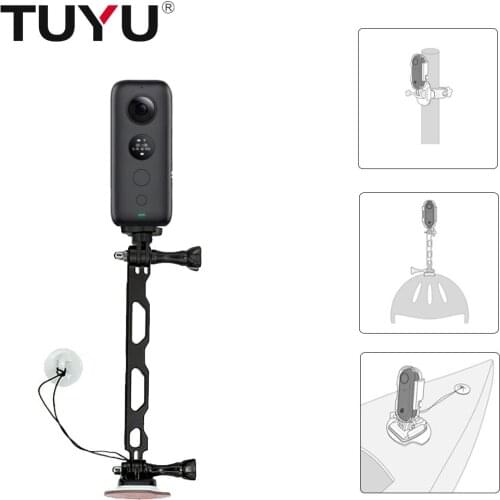TUYU Aluminum Bracket Surfing Drifting Kits for GoPro 8 9 go pro Max Insta360 One R OneX SJCAM EKEN H9 Action Camera Accessories
