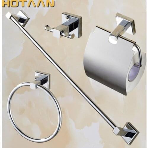 NEW Free shipping,Brass Bathroom Accessories Set,Robe hook,Paper Holder,Towel Bar,Towel Ring,bathroom sets, chrome HT-811400-A