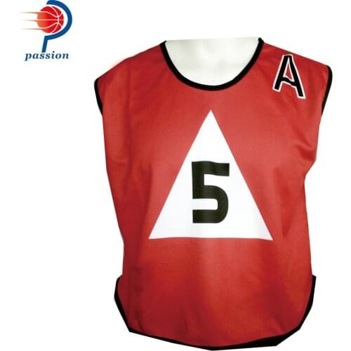 Customized Soccer Red Training Bib Football Training Mesh Bibs