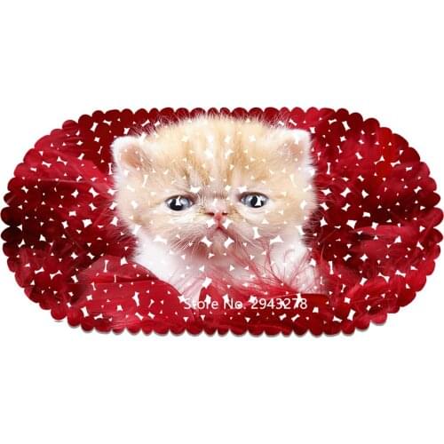 Cute Animal Cat Series Color Pattern Kitchen Floor Mat Bathroom Bathroom Non-slip Waterproof PVC Indoor Mat Home Products