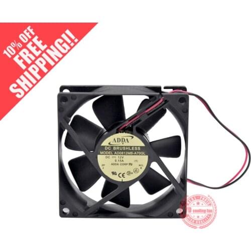 NEW ADDA AD0812MB-A70GL 8025 8cm 12V 0.15A 2lines Double Ball bearing cooling fan