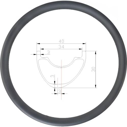 650B MTB AM 40x30mm carbon fibre rim tubeless clincher asymmetric 30mm deep 34mm inner wide 24 28 32 holes 27.5er mountain wheel