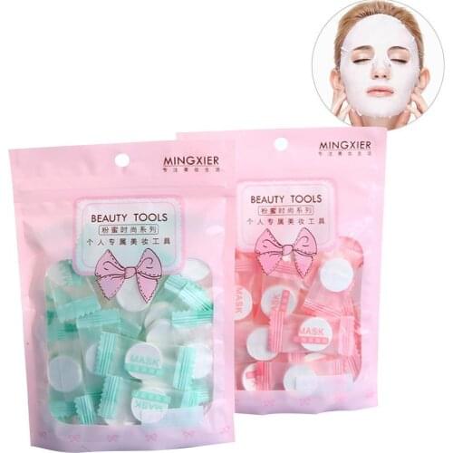 Disposable Wrapped Masks Women Girls Cotton Face Sheets Tablets For Diy Compressed Mask Mask Skin Care