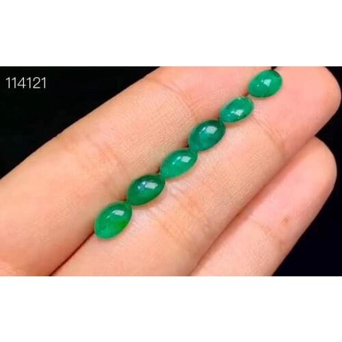 Wholesale price Natural Emerald Round Loose Stone For Women Fine Jewelry Diy 1pc