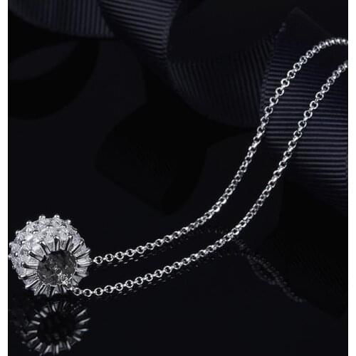 Simple Shiny Double Row Square Crystal Zircon Cylinder Necklace Clavicle Chain Fashion Female Jewelry Collar Mujer Perro Zk30