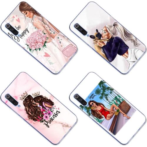 Princess Female boss coffee Silicone Case for Xiaomi Mi POCO X3 NFC M3 F3 Note 10 S 10i 10T 11X Pro 11i 11 Ultra 11 Lite Cover