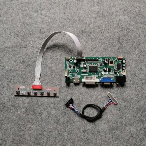 VGA+DVI LCD monitor drive controller board Fit B154EW09/LP154WX7 screen panel M.NT68676 30-Pin LVDS WLDE 60Hz Kit 1280*800