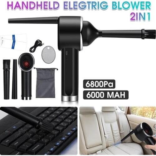 TRAVOR Portable Cordless Air Duster 42000RPM USB Handheld Air Blower Deep Cleaning Tool for Computer Laptop Keyboard Electronics