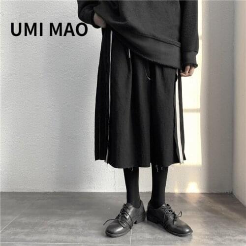 Japanese Stitching Skirt Women Thick Double Layer 2020 Autumn And Winter New Elastic Waist Midi Skirt