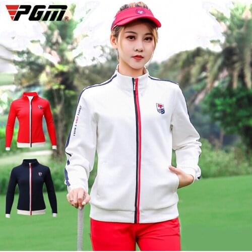Pgm Golf Tennis Baseball Apparel Women Jackets Waterproof Coat Autumn Winter Lady Windproof Windbreaker Golf Jackets 3 Colors