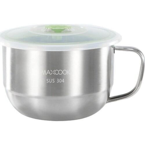 1Pc Multifunction Salad Soup Instant Noodle Bowls Heat Insulation Stainless Steel Bowls