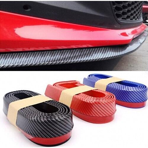 2.5mx65mm Car Bumper Lip Stickers Car Protectors Front Bumper Lip Splitter Exterior Mouldings Bumper Rubber Strip Car Decor