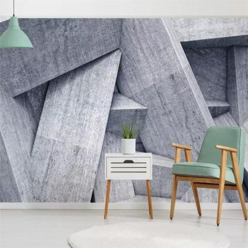3D abstract gray future space background wall specializes in producing high-end mural wallpaper 3D photo wall
