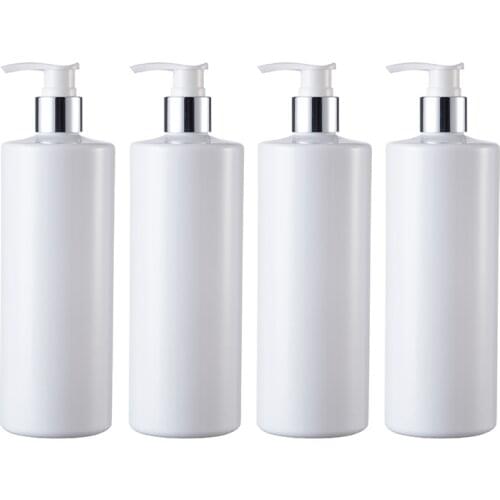4pcs Press Pump Bottle White/Black Empty Soap Dispenser Lotion Massage Oil Shampoo Cream Dispenser Bathroom Bottle 500ml