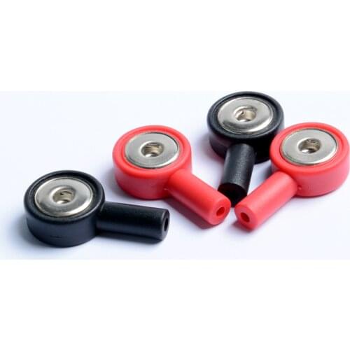 8 Pieces 4 Red & 4 Black TENS Lead Wires Pin to Snap Connect Adapters 2mm Pin to 3.5mm & 3.9mm Snap Connector