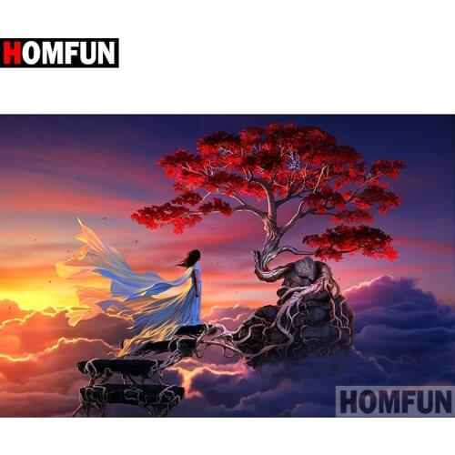 HOMFUN Full Square/Round Drill 5D DIY Diamond Painting "Character landscape" Embroidery Cross Stitch 3D Home Decor Gift A11277