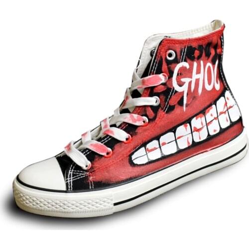 High-Q Unisex Anime Cos Tokyo Ghoul Kaneki Ken Punk Rock Rap Casual plimsolls canvas shoes rope soled shoes