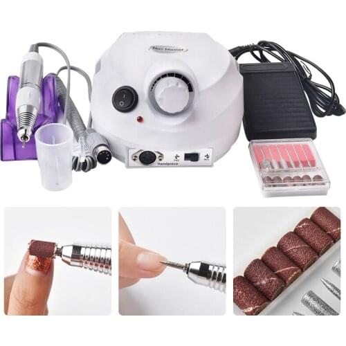 30000 RPM Electric Nail Drill Machine Diamond Nail File Drill Maniure Machine And Pedicure Drill Polish Bits Tools Kits