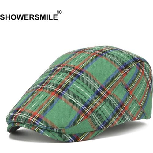 SHOWERSMILE Beret Hat British Style Flat Cap for Men Women Vintage Gatsby Newsboy Cap Spring Summer Driver Cabbie Hat
