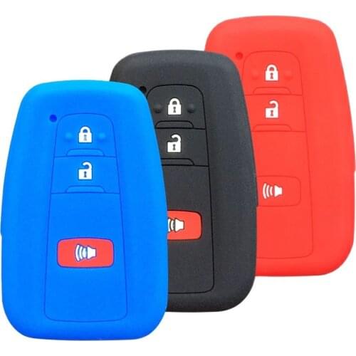 10/30/50pcsSilicone Key Case for Toyota Prius 20 RAV4 Camry 70 CHR C-HR Corolla Cover 3 Button Remote Key Holder Car Cover 2018