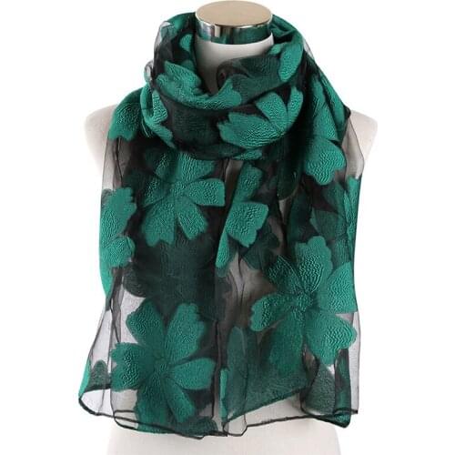 Ladies Print Scarf Shawl Flower Spring Sandy Beach 180Cm Wrap Luxury Fashion Woman Floral Casual Neckwear Accessory Neck Bandana