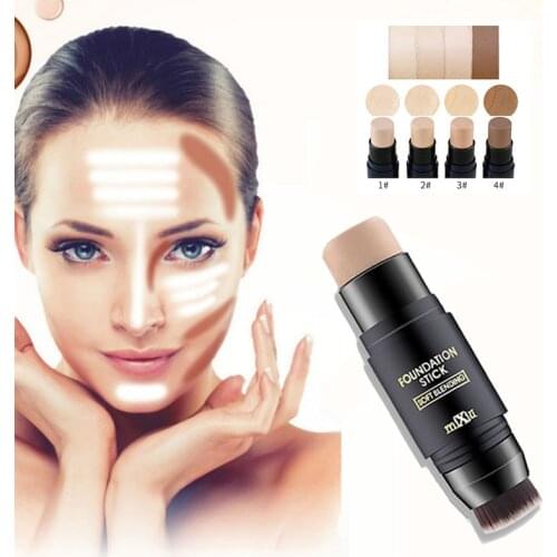 Double-Head Band Brush Foundation Stick Concealer Dark Circles Mark Freckles Pen Repair