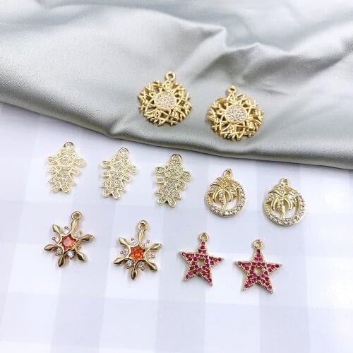 HAOSAW 4Pcs/Lot Choose/Star Shape/Earring Jewelry/Multi Designs/Rhinestone/Hand Made/DIY Making/Decoration/Jewelry Findings