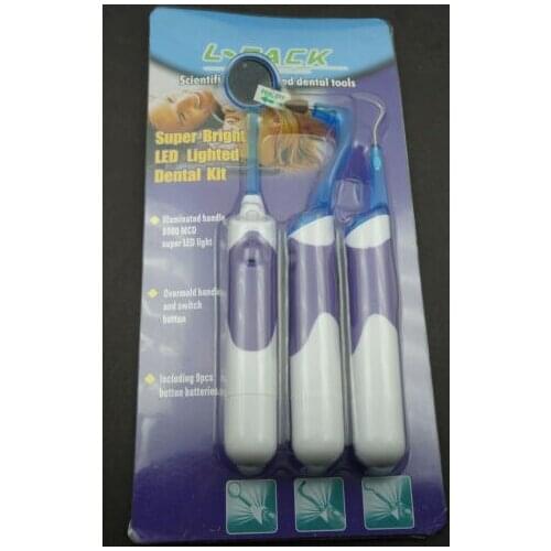 HOT 3 in1 Professional Home Oral Dental Hygeian LED Tooth Cleaning Tool Kit Set