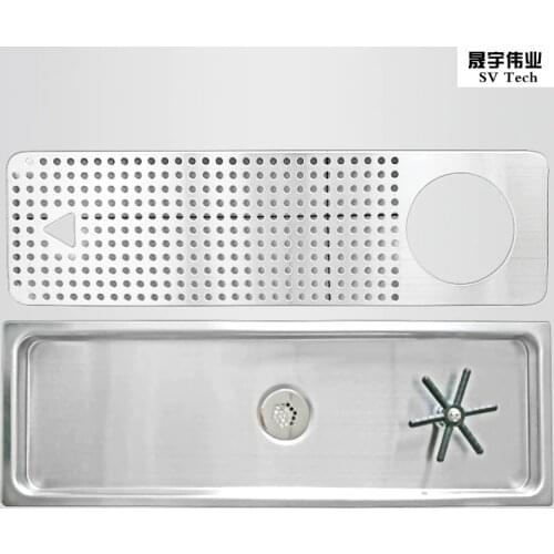 Stainless steel glass rinser drip tray/Bar Glass steaming pitcher Riner/Coffee accessory milk pitcher rinser commercial use