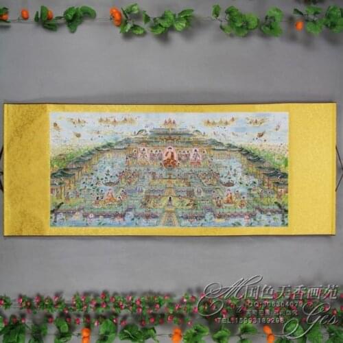 China Antique collection Boutique Calligraphy and painting The Thousand Buddhas diagram