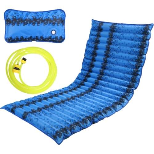 Cool Ice Cushion Pillow Water Filling Ice Pad Sleeping Mat Camping Cool Packs with 16.4ft Water Pipe and Pillow for Hot Summer