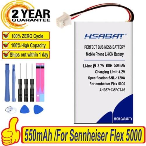 Top Brand 100% New BAP 800, AHB571935PCT-03 Battery for Sennheiser Flex 5000 Set 880 RS 5000 Acumulator 3-Wire Plug