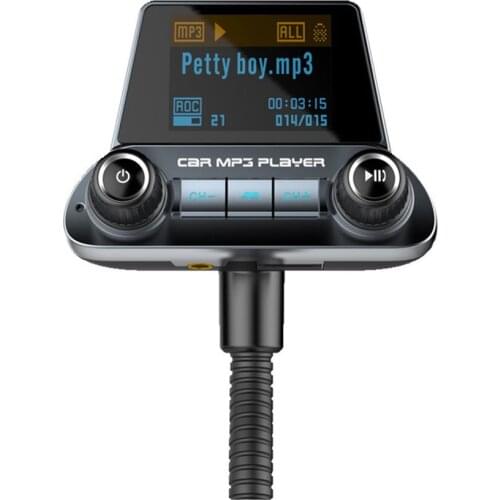 Multifunctional Car Wireless MP3 FM Transmitter Dual Screen MP3 Player Car Charger Outdoor Radio Adapter Car Decoration