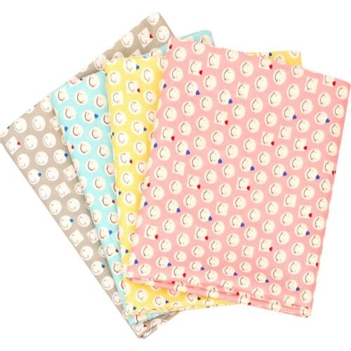 Cartoon Polyester Material Fabric By The Meter Patchwork Printed Cloth Tissue Kids Home Textile Sewing Quilting Tilda Doll