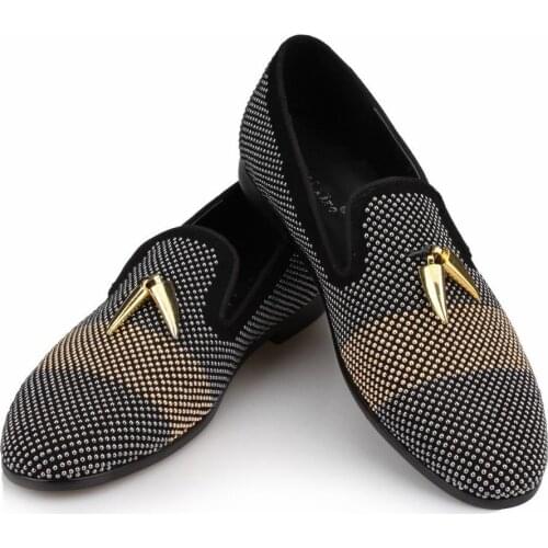 Men rhinestone shoes decoration comfortable fashion US 5-12 Mens flannelette wedding career work party dance shoes