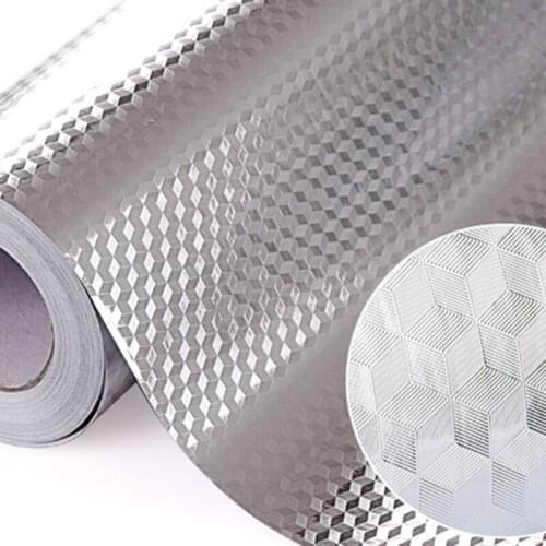 Aluminum Foil Kitchen Stickers Maison Decoration Sticker Self Adhesive Waterproof Wallpaper For Furniture