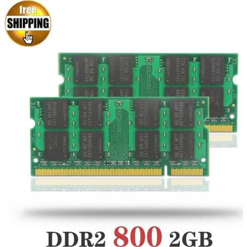 Laptop Memory Module Ram SDRAM DDR 2 DDR2 800 MHz 200-PIN 2GB SO-DIMM PC2-6400 CL5 Notebook Memoria Rams Sodimm Compatible 667