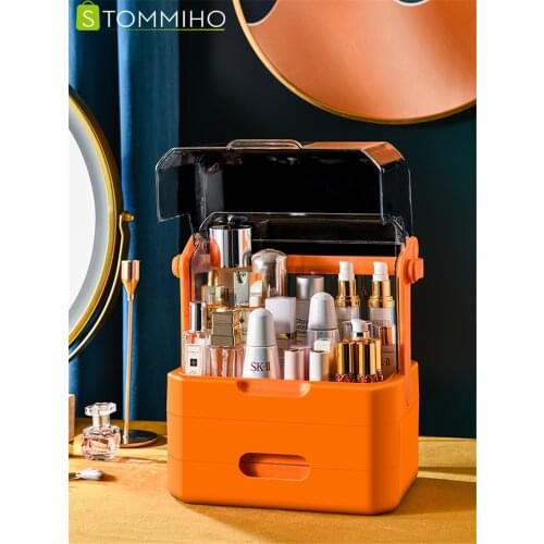 STOMMIHO Makeup Organizer Box Cosmetic Storage Skin Care Product Lipstick Nail Polish Jewelry Box Drawer Storage Rack Large