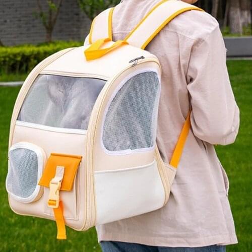 College Style Portable Transparent Breathable Travel Pet Bag For Outing For Cats And Dogs Pet Accessories