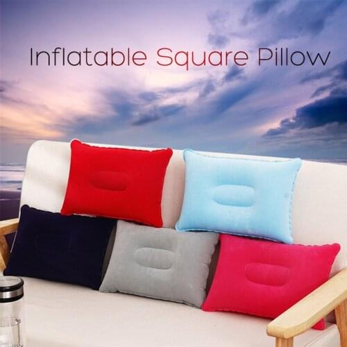 Portable Ultralight Inflatable PVC Nylon Air Pillow Sleep Cushion Bedroom Head Rest Support